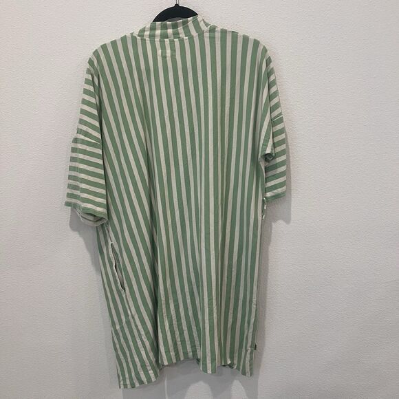 PACT Organic Staycation Short Robe In Hideaway Stripe Sz Xs/s Missing Waist Tie! - Picture 4 of 6